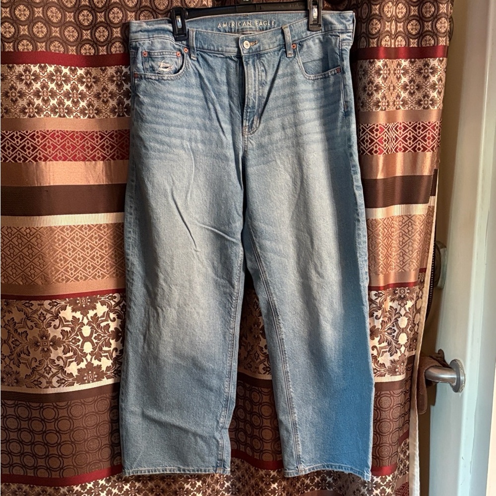 American Eagle Outfitters Light Blue Stovepipe Leg Jeans